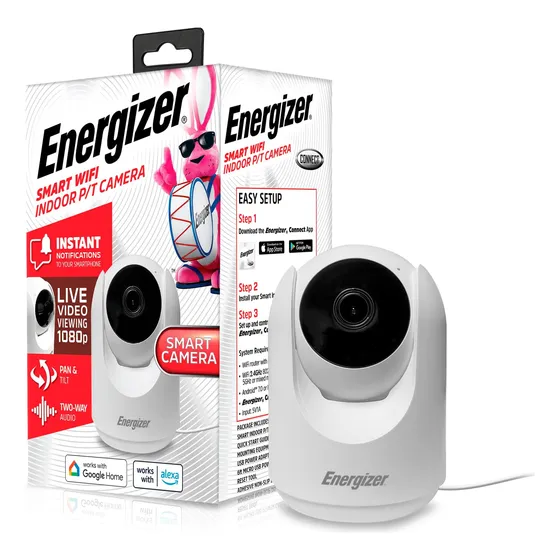 Cámara Con Cable Energizer Smart 1080p Para Interiores Con G