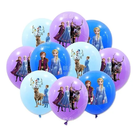 Set 12 Globos Latex Diferentes Diseños Infantiles 30 Cm 