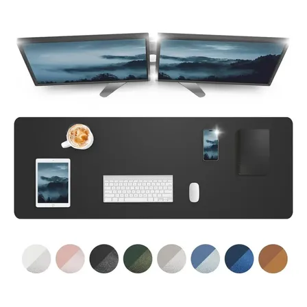 Mouse Pad Antideslizante XL Computech Ecocuero Negro 80x40 Premium
