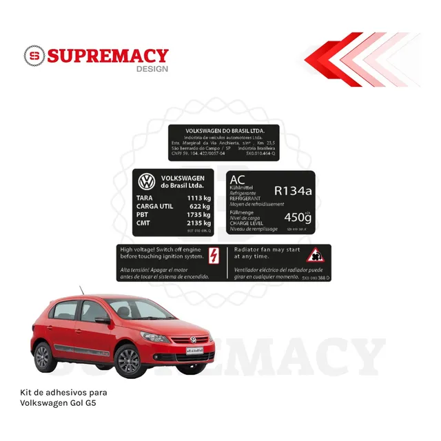 Adhesivos Volkswagen Gol G5