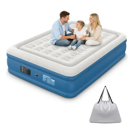 Colchão Inflável Casal Queen Com 2 Travesseiro Inflável 110v