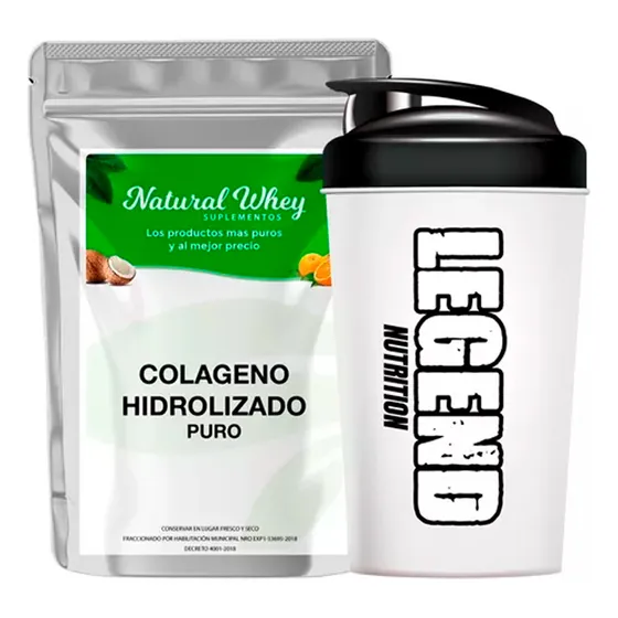 Suplemento En Polvo Natural Whey Antiage Colágeno X 1kg + Shaker Legend