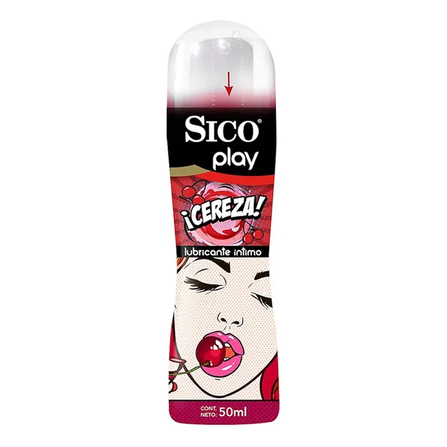 Sico Play Cereza / Lubricante Intimo Base Agua C/50ml