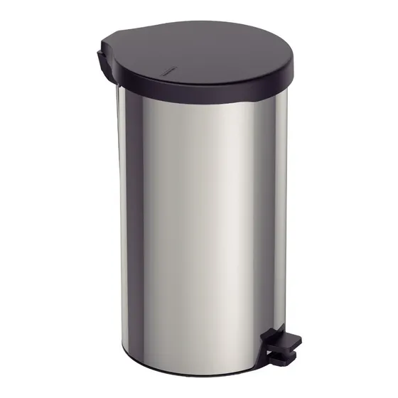 Tacho basura acero inoxidable Tramontina pedal 20l