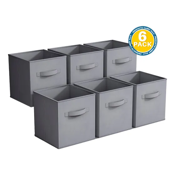 Pack 6 Cajas Cubo Carry All® Organizadoras Plegables Closet Ropa Accesorios