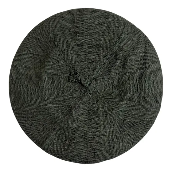 Boina Vasca Gaucha De Algodon Vuelo 26 Cm Sin Tafilete Verde Militar 26cm