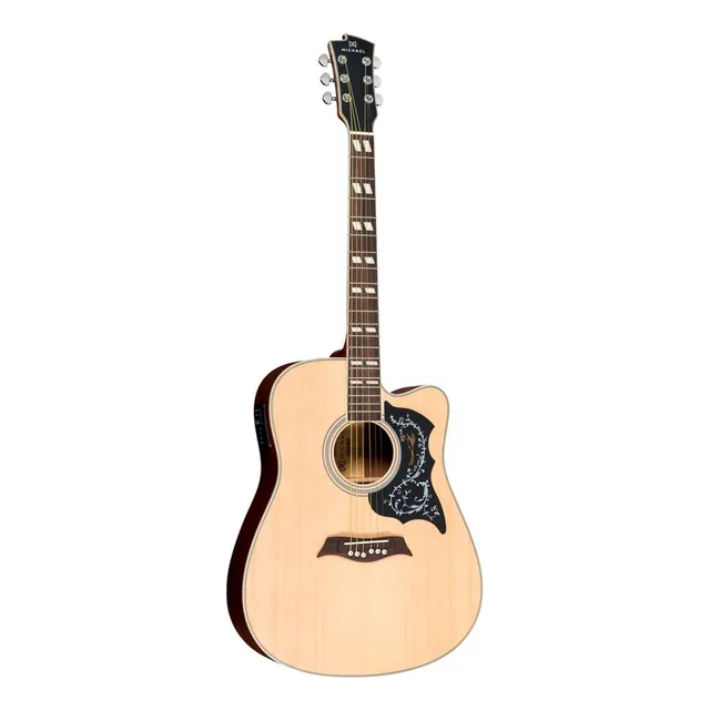 Violão Eletroacústica Michael Galaxy Vm925dtc Para Destros Natural Satin