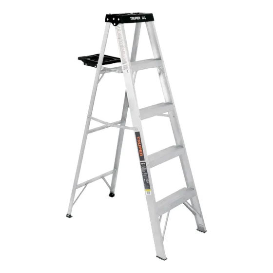 Escalera Tijera 4 Pasos En Aluminio Con Bandeja Truper 16742