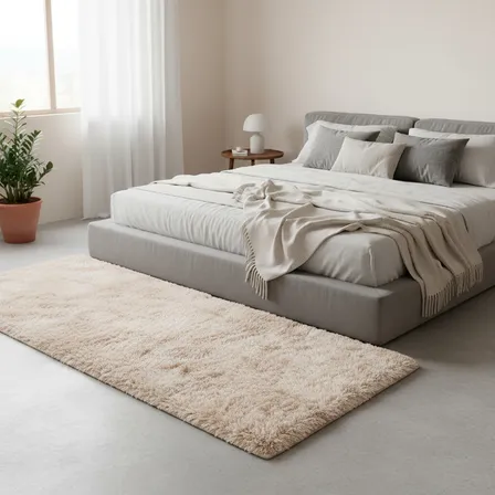 Tapete Passadeira 2,00x0,60 Quarto Pé De Cama Luxo Conforto