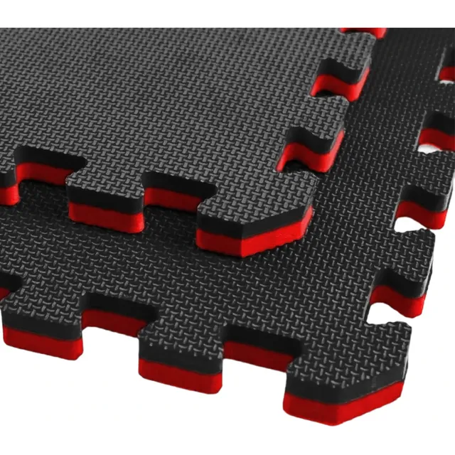 Piso Tatami Goma Eva Encastrable 1x1m 2cm Negro Gris- El Rey