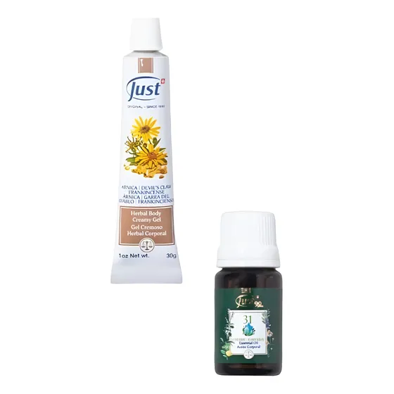 Combo Crema De Arnica 25 Gr + Oleo 31 10 Ml Just Kit Viajero