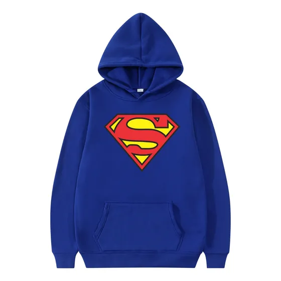 Sudadera Estilo Superman, Unisex Con Capucha Y Cangurera