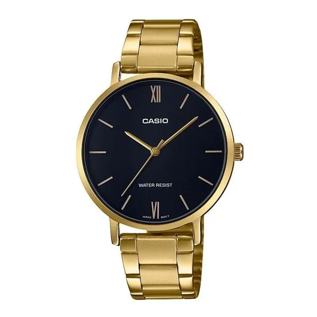 Reloj Mujer Casio Ltp-vt01g-1b Dorado Análogo