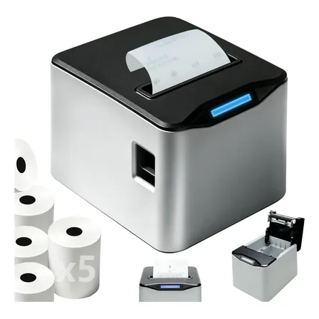 Impressora De Etiquetas Usb Bluetooth+5 Rolos De Pa127v/220v 110v/220v