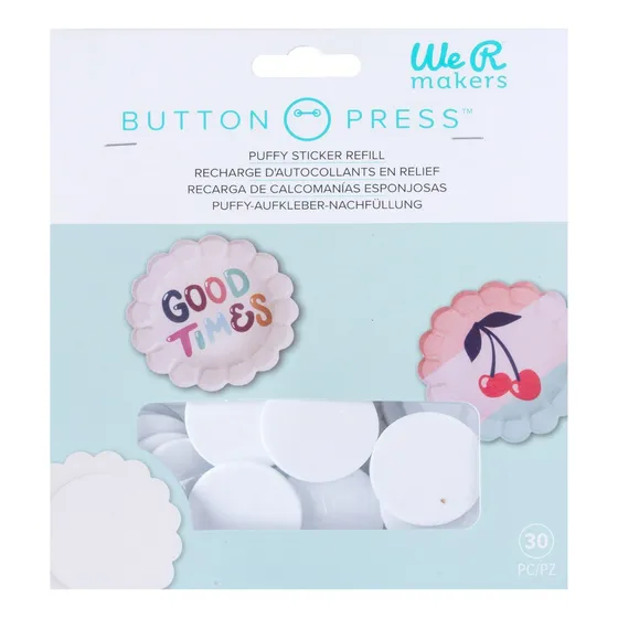 We R Button Press Puffy Shaker Repuestos 30 Pzs Fotobotones