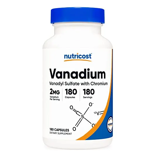 Suplemento Nutricost Vanadio+cromo 2 Mg 180 Cápsulas