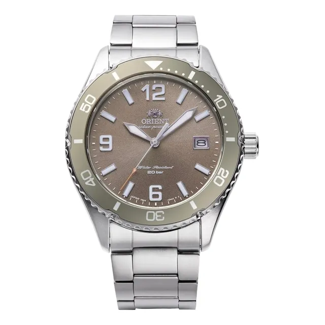 Reloj Solar Orient Mako Rn-wj0004y Cocoa Acero Inoxidable