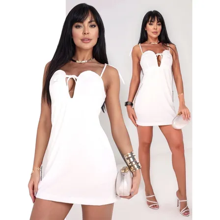 Macaquinho Feminino Curto  Decote Alfaiataria Balada Chique