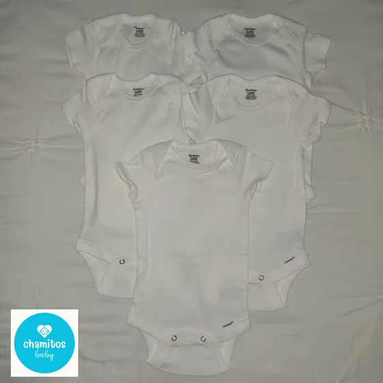 Pack De 5 Enterizos Bodies Gerber De 0 A 3 Meses.