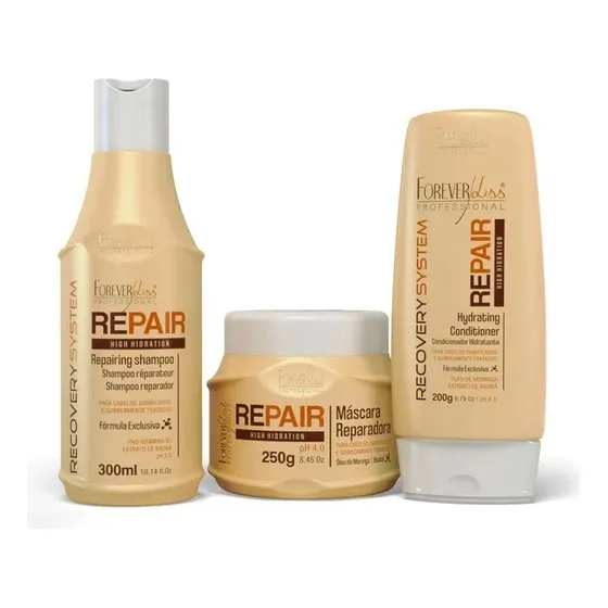 Kit Repair Forever Liss Shampoo, Acondicionador Y Mascara