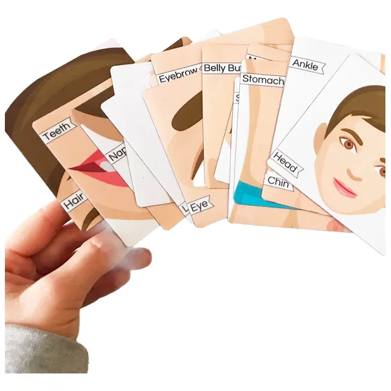 Juego Educativo Partes Del Cuerpo En Inglés Para Niños 30l