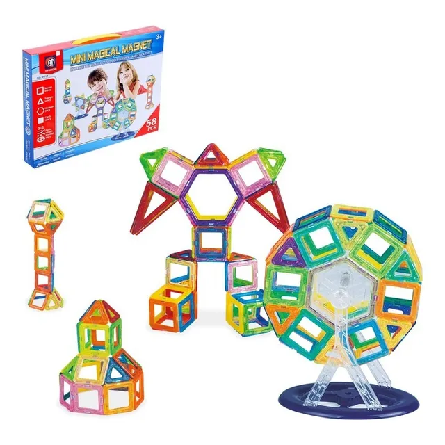 Bloques Magneticos Didactico 58 Piezas