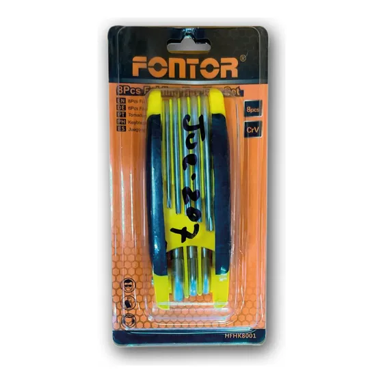 Juego De Llaves Hexagonales Plegables Marca Fontor