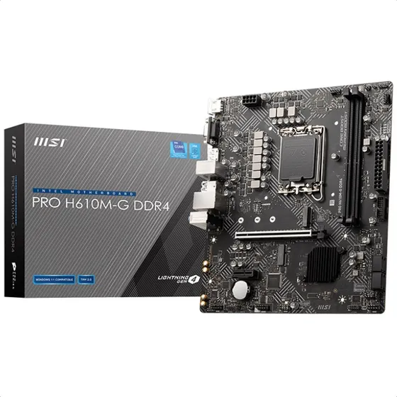 Tarjeta Madre Msi Pro H610m-g Ddr4 Pcie Usb3 1700 12va 13va