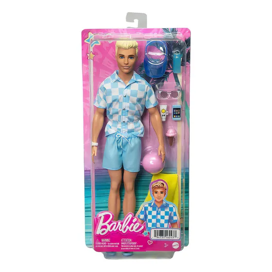Ken Rubio Muñeco Día De Playa Película Barbie Con Accesorios