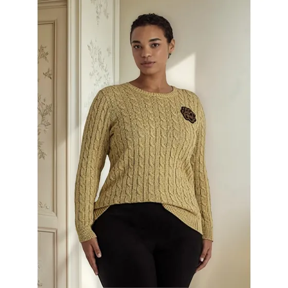 Suéter Ralph Lauren De Punto Trenzado De Botones Talla Xl