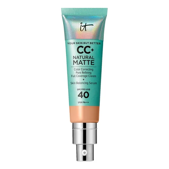 Crema Cc+ De Foundation It Cosmetics, Mate Natural, Con Fact