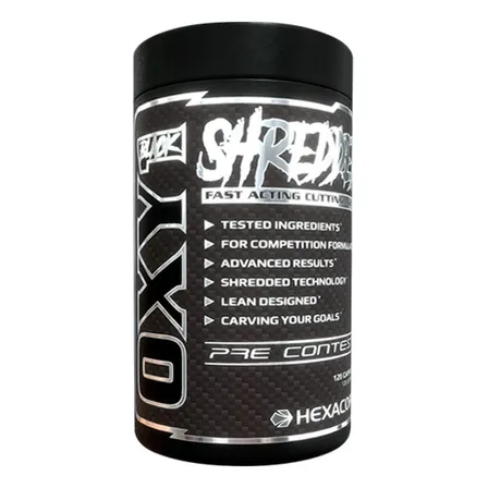 Oxy 1 Black Shredded Quemador De Grasas