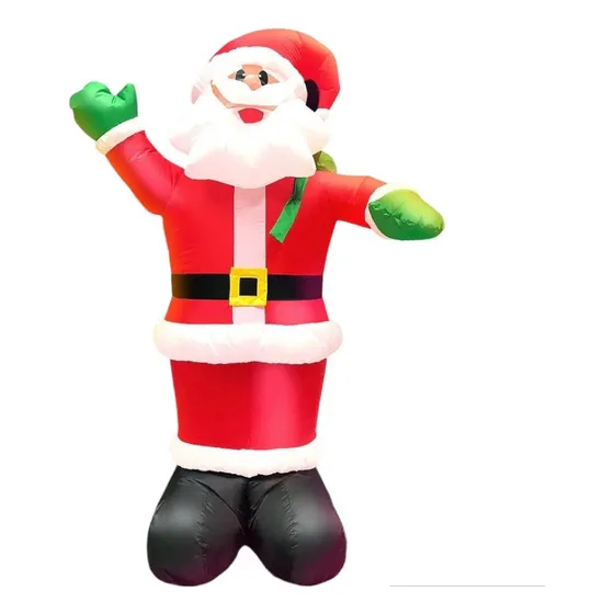 Santa Claus Inflable Muñeco Nieve Decoración Navidad Luz Led