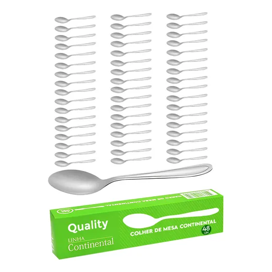 Kit 48 Colheres De Mesa Para Jantar Restaurante Bar Buffet