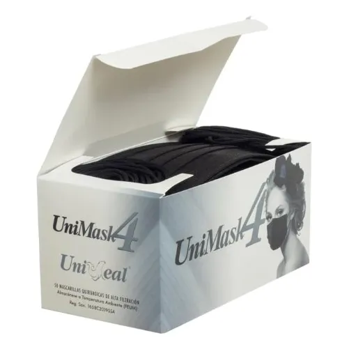 Cubreboca Unimask 4 Negro Uniseal 4 Capas