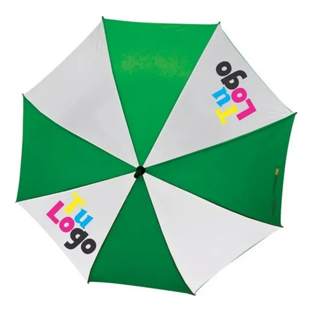 Sombrilla Bicolor Con Mango Plastico Personalizada Tu Logo