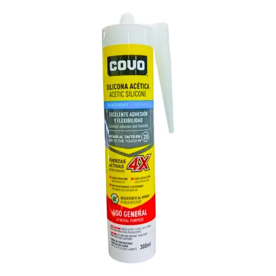 Silicon Sellador Transparente Cartucho Anti Hongo 300ml