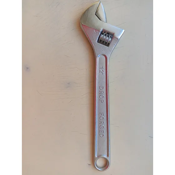 Llave Ajustable De 12 Pulgadas Cromada Marca Drop Forged