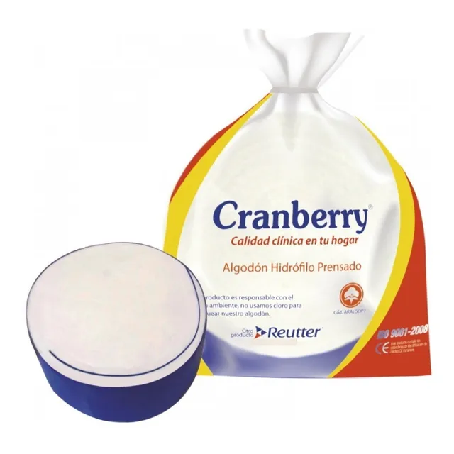 Pack 10 Algodón Prensado Cranberry 250g- Deltamed-