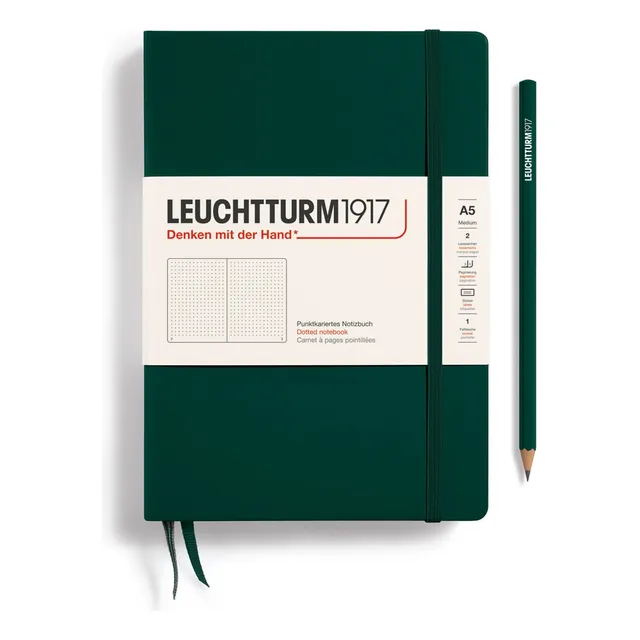Libreta Leuchtturm1917 Tapa Dura  A5 Pu Forest Green