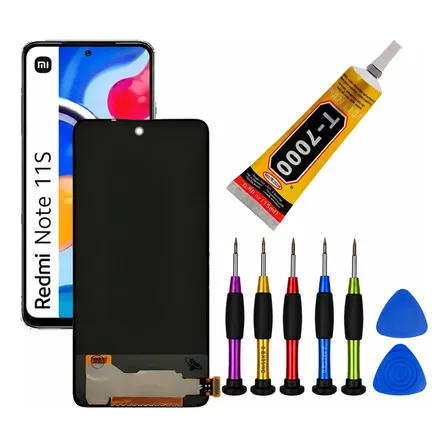 Pantalla Para Redmi Note 11 / 11s 4g Con Pegamento + Kit Negro