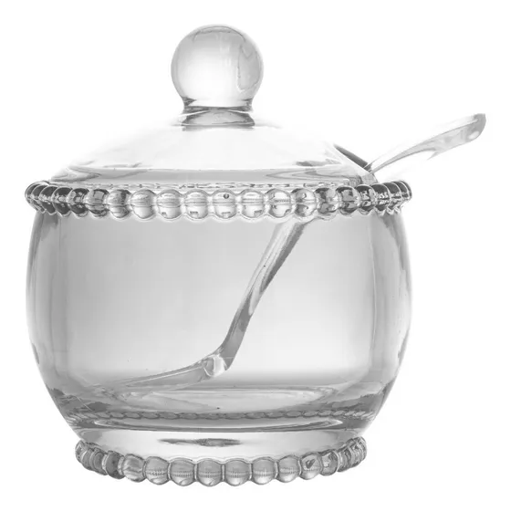 Açucareiro Com Colher E Tampa Pearl Cristal Wolff 28379