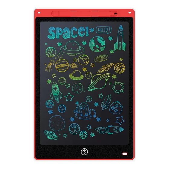 Pizarra Lcd De Dibujo Infantil Mágica 12 Pulgadas Tablet Digital Tableta Color Rojo