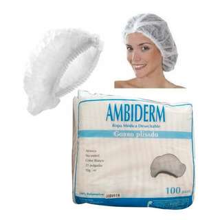 Cofia Plisada Blanca Ambiderm Desechable Caja C/100 Pzs 21 Cofia Plisada Blanca Ambiderm Desechable Caja C/100 Pzs 21