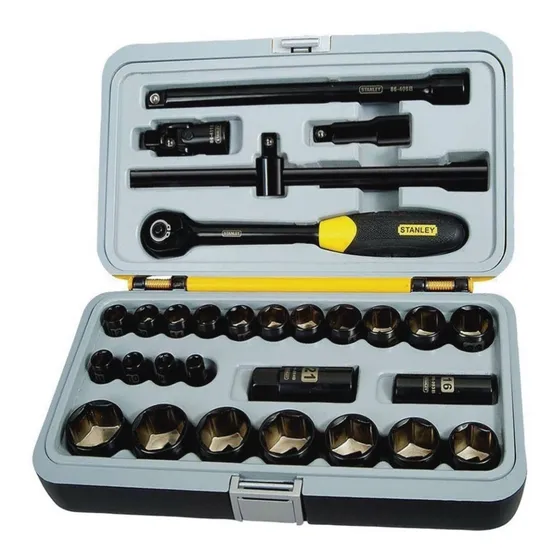 Juego De Dados De 1/2 Mm X 30pz Cromo Negro Stanley 94-662