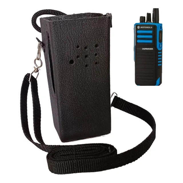 Capa Couro Resistente P/ Rádio Dgp-8050 Vhf Ex Motorola