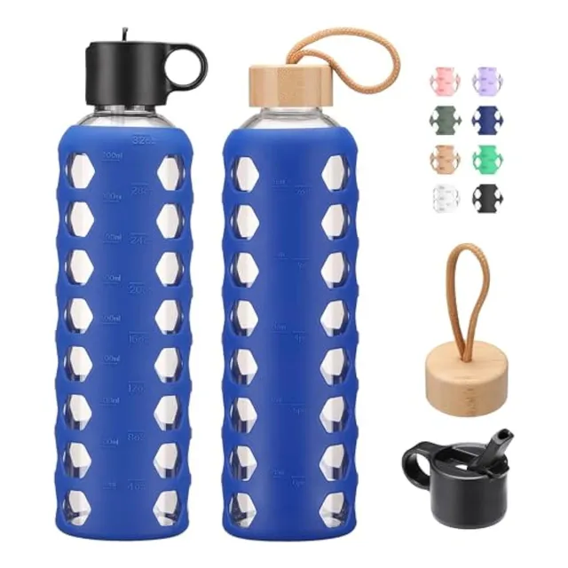 Mukoko Botellas De Agua De Vidrio, Vaso De Vidrio