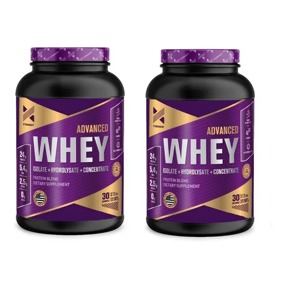 Advanced Whey Protein 2 Lb 2x1 Xtrenght Proteina Aislada Hidrolizada Concentrada