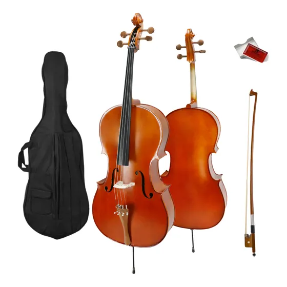 Violoncelo Profissional 4/4 Konig Madeira C/ Arco Bag E Breu