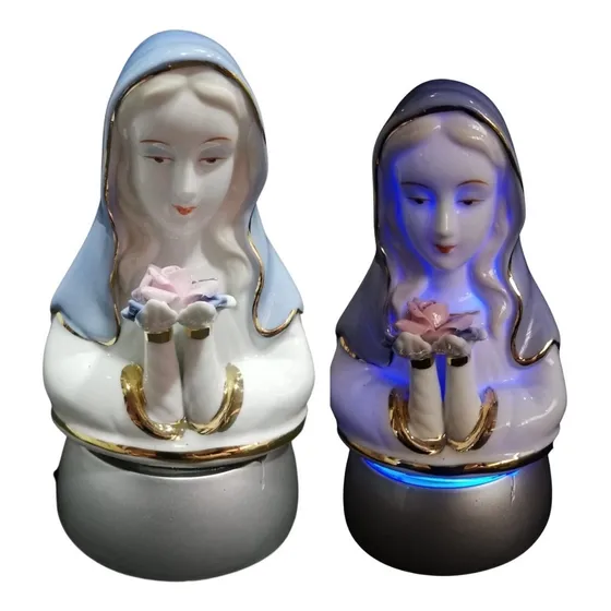 Virgen Maria  Y Jesús Led Luz Decoración Imagen Religuioso 